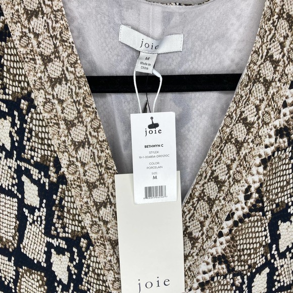 NWT Joie Bethwyn C Snakeskin Print Wrap Style Dress Size Medium - Picture 3 of 9